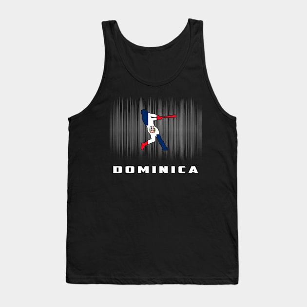 Dominica Retro Baseball Design I Love Dominican Men Women Tank Top by Jhon Towel